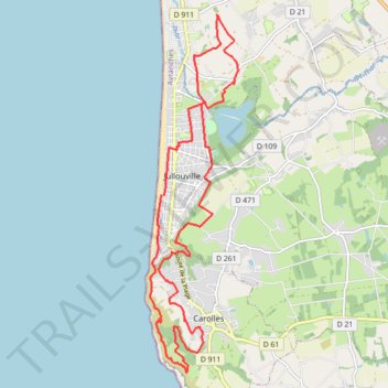 Itinéraire 3 - 2025-04-01_1943731737_18km 2025 Jullouville, distance, dénivelé, altitude, carte, profil, trace GPS