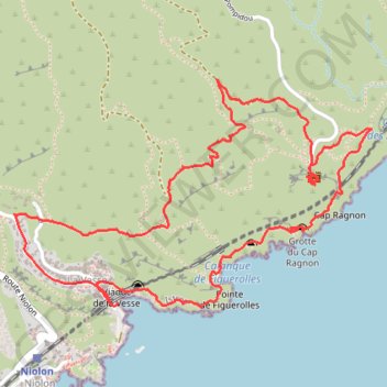 Itinéraire Calanque de la Vesse - Niolon-la-Vesse, distance, dénivelé, altitude, carte, profil, trace GPS