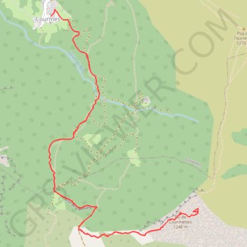 Itinéraire Pic de Courmettes, distance, dénivelé, altitude, carte, profil, trace GPS