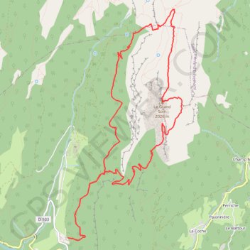 Itinéraire Le Grand Som, distance, dénivelé, altitude, carte, profil, trace GPS