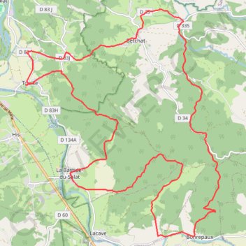 Itinéraire Dans les vallons et les bois - Touille, distance, dénivelé, altitude, carte, profil, trace GPS