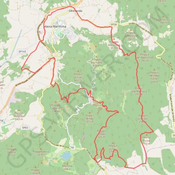 Itinéraire Massa Marittima (GR), distance, dénivelé, altitude, carte, profil, trace GPS