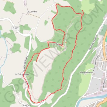 Itinéraire Le tour des Orgues, distance, dénivelé, altitude, carte, profil, trace GPS