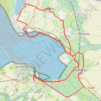 Itinéraire Rando en Baie de Somme, distance, dénivelé, altitude, carte, profil, trace GPS