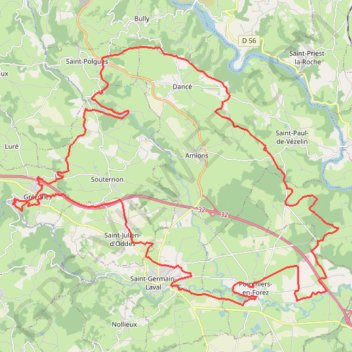 Itinéraire Rando ISEF Le Château d'Aix VTT 57 KM 11/11/2024-20038280, distance, dénivelé, altitude, carte, profil, trace GPS