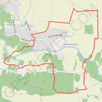 Itinéraire Les Coteaux du Morin et de l'Aubetin - Saints, distance, dénivelé, altitude, carte, profil, trace GPS
