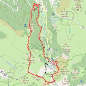 Itinéraire Le Puy de Sancy par les crêtes, distance, dénivelé, altitude, carte, profil, trace GPS
