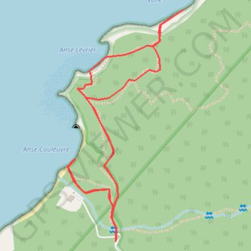 Itinéraire Anse à Voile - Anse Lévrier, distance, dénivelé, altitude, carte, profil, trace GPS
