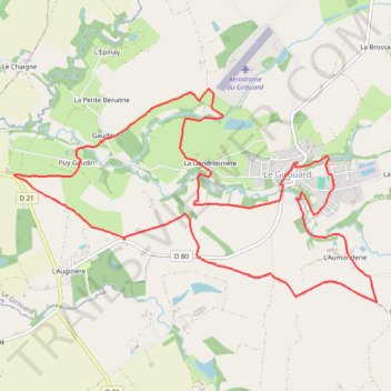 Itinéraire GIROUARD- sentier des Celtes var 6bis-17220022, distance, dénivelé, altitude, carte, profil, trace GPS