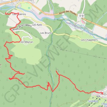 Itinéraire Les Thuiles Marche 24 oct. 2020 à 08:42, distance, dénivelé, altitude, carte, profil, trace GPS