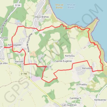 Itinéraire TRK1, distance, dénivelé, altitude, carte, profil, trace GPS