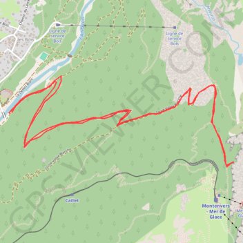 Itinéraire Le Montenvers, distance, dénivelé, altitude, carte, profil, trace GPS
