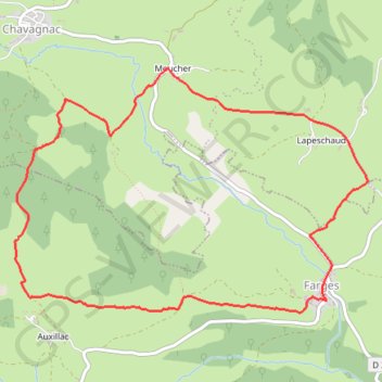 Itinéraire Farges, distance, dénivelé, altitude, carte, profil, trace GPS