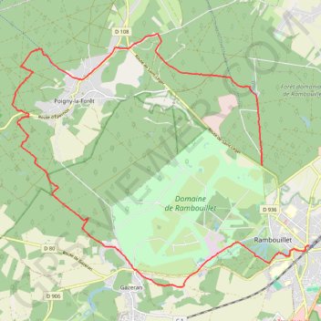 Itinéraire Forêt de Rambouillet, distance, dénivelé, altitude, carte, profil, trace GPS