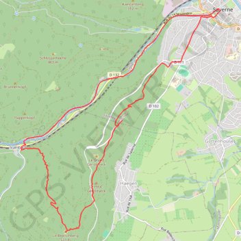 Itinéraire Tour du Brotsch - Saverne, distance, dénivelé, altitude, carte, profil, trace GPS