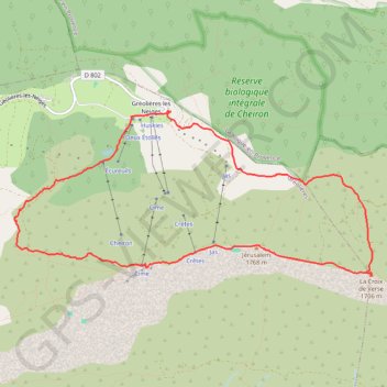Itinéraire 2021 05 28 - gréolières les neiges du cheiron à la croix de verse, distance, dénivelé, altitude, carte, profil, trace GPS