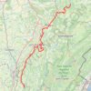 Itinéraire Jura français entre Alaise et Cuisiat, distance, dénivelé, altitude, carte, profil, trace GPS