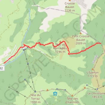 Itinéraire Col de Jaillet - Le Plan, distance, dénivelé, altitude, carte, profil, trace GPS