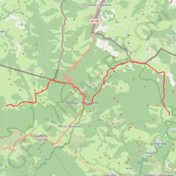 Itinéraire Refuge de Sorogain - Refuge de Mendilatz, distance, dénivelé, altitude, carte, profil, trace GPS