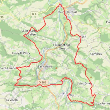 Itinéraire De Thury-Harcourt à Clécy, distance, dénivelé, altitude, carte, profil, trace GPS