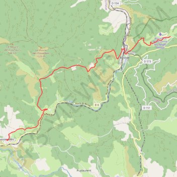 Itinéraire Abbaye Notre-Dame-des-Neiges - Chasseradès, distance, dénivelé, altitude, carte, profil, trace GPS