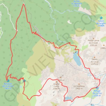 Itinéraire Tour par le Grand Colon, distance, dénivelé, altitude, carte, profil, trace GPS