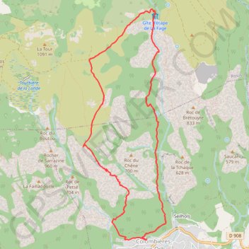 Itinéraire track, distance, dénivelé, altitude, carte, profil, trace GPS