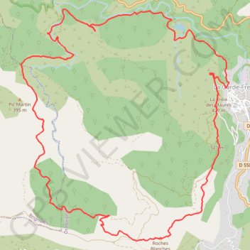 Itinéraire Tour La Garde Freinet-Fort Freinet-Roche Blanche-Les 9 riaux, distance, dénivelé, altitude, carte, profil, trace GPS