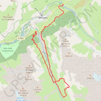 Itinéraire Bessans - Vallée du Ribon, distance, dénivelé, altitude, carte, profil, trace GPS