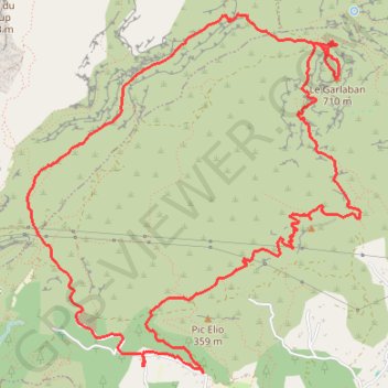Itinéraire Le garlaban - aubignane - bec cornu, distance, dénivelé, altitude, carte, profil, trace GPS