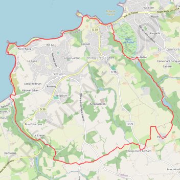 Itinéraire Trestel à Port l'Epine par le vallée des moulins, distance, dénivelé, altitude, carte, profil, trace GPS