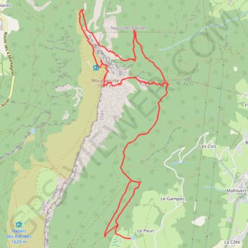 Itinéraire Le Moucherotte par la face Est, distance, dénivelé, altitude, carte, profil, trace GPS