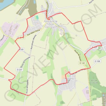 Itinéraire Terre du sucre - Fontaine-le-Dun, distance, dénivelé, altitude, carte, profil, trace GPS