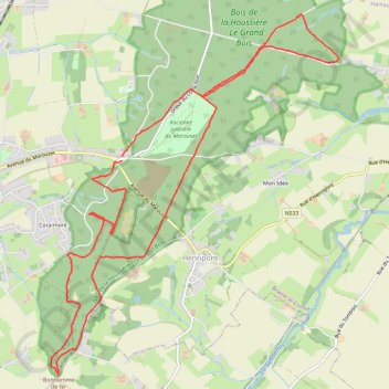Itinéraire Marcel_Delestienne_2021-03-28_09-32-10, distance, dénivelé, altitude, carte, profil, trace GPS