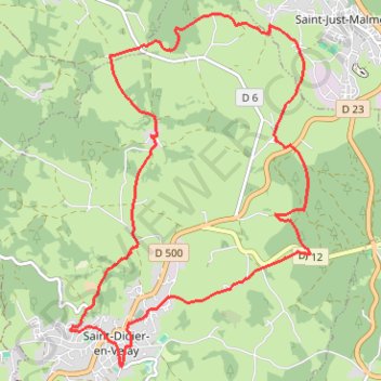 Itinéraire Le Velay des 3 Rivières - Le Petit Roure Saint-Didier-en-Velay, distance, dénivelé, altitude, carte, profil, trace GPS