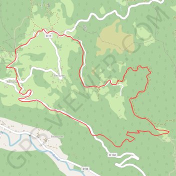Itinéraire Les Écureuils autour de Cominac, distance, dénivelé, altitude, carte, profil, trace GPS