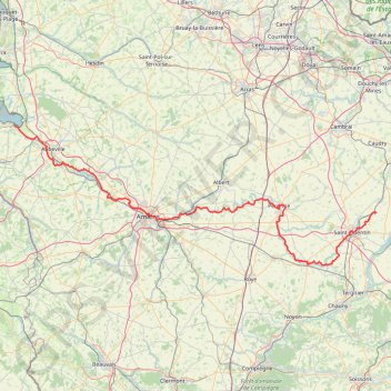 Itinéraire Sentier de la Somme, distance, dénivelé, altitude, carte, profil, trace GPS