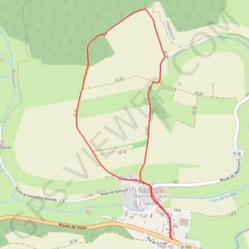 Itinéraire Bainville (88), distance, dénivelé, altitude, carte, profil, trace GPS