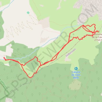 Itinéraire Sommet de cavale, distance, dénivelé, altitude, carte, profil, trace GPS