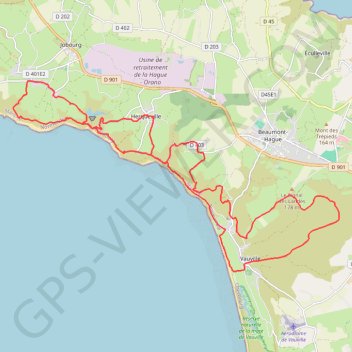 Itinéraire Montagnes russes de Vauville à Jobourg, distance, dénivelé, altitude, carte, profil, trace GPS