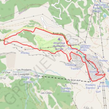 Itinéraire A Mine de la Lappiaz et la Ferme de Séraussaix, distance, dénivelé, altitude, carte, profil, trace GPS