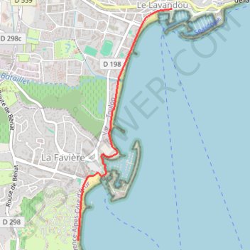 Itinéraire Du Lavandou à la Pointe de l'Esquillette, distance, dénivelé, altitude, carte, profil, trace GPS