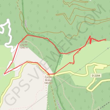 Itinéraire Cime de Ventabren et Pas de l'Agrée, distance, dénivelé, altitude, carte, profil, trace GPS