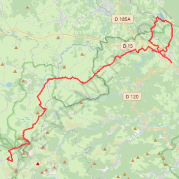 Itinéraire GTA1B StAgreve lac Devesset Les Estables, distance, dénivelé, altitude, carte, profil, trace GPS