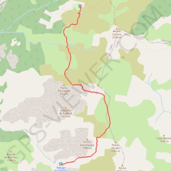 Itinéraire Liaison du refuge d'Ortu di u Piobbu à Bonifatu, distance, dénivelé, altitude, carte, profil, trace GPS
