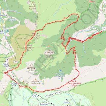 Itinéraire Vallée de Chaudefour, distance, dénivelé, altitude, carte, profil, trace GPS