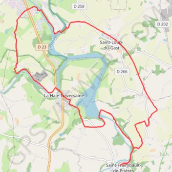 Itinéraire Saint-Fraimbault-19Km200, distance, dénivelé, altitude, carte, profil, trace GPS