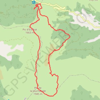 Itinéraire Pic de la Journalade en boucle, distance, dénivelé, altitude, carte, profil, trace GPS