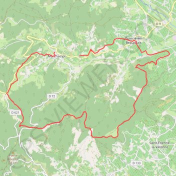 Itinéraire Circuit Estelle Etape 2--Marchampt-Chateau Varenne, distance, dénivelé, altitude, carte, profil, trace GPS