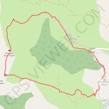 Itinéraire RSPG raquette cabane des Camarguiers, distance, dénivelé, altitude, carte, profil, trace GPS
